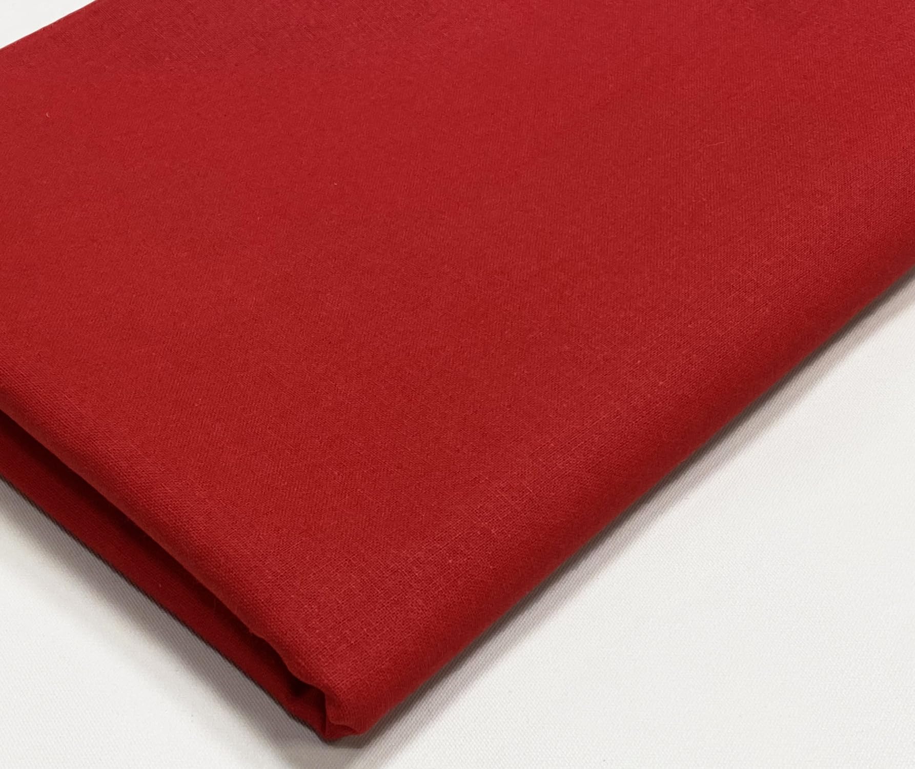 A-Express Plain Cotton Fabric - 60 Inches 150cm Extra Wide Per Metre - 150 GSM Viscose Material - for Clothing, Quilting, Curtain Lining, Sheeting, Costume, Dress, Bedding - Red Sample