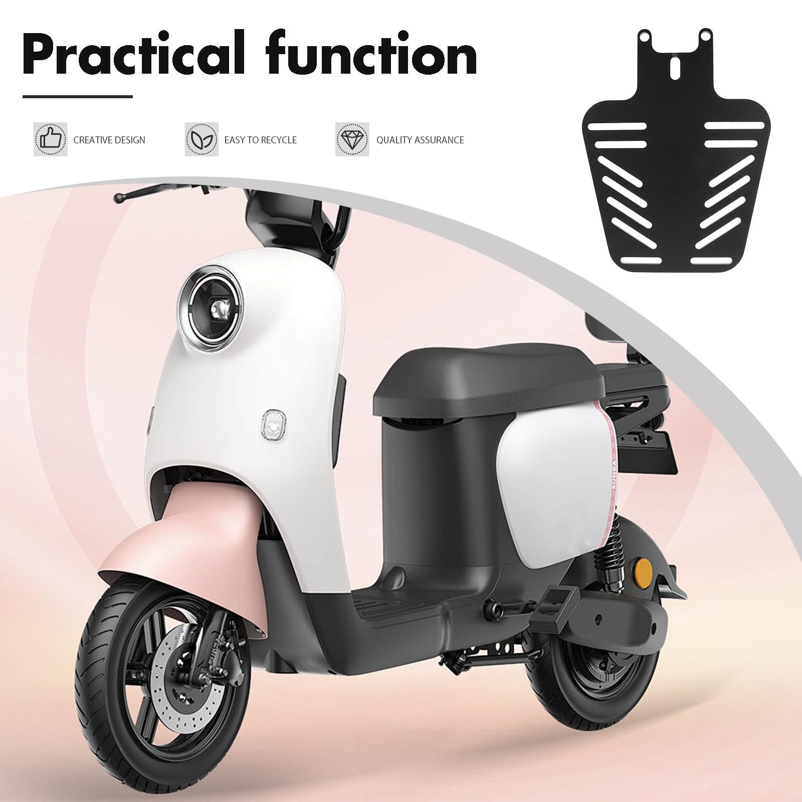Portapacchi Posteriore per Bauletto Bici Elettrica in Ferro Nero Stabile dal Design Multifunzionale, Accessorio per Veicoli a Due Ruote e Scooter