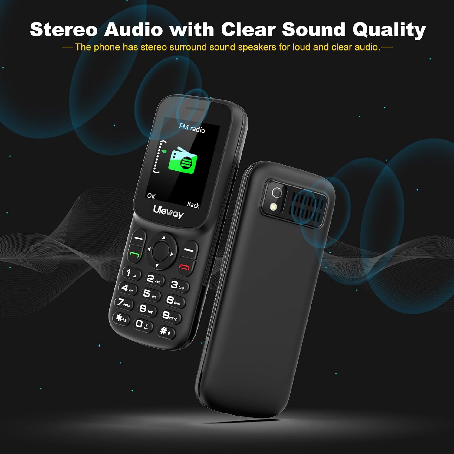 Uleway T185 showing stereo audio and speakers