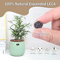 Vista 4 de Bolas de leca de 2.2 libras para plantas de interior, guijarros de arcilla expandida para plantas hidropónicas, mezcla para macetas de orquídeas
