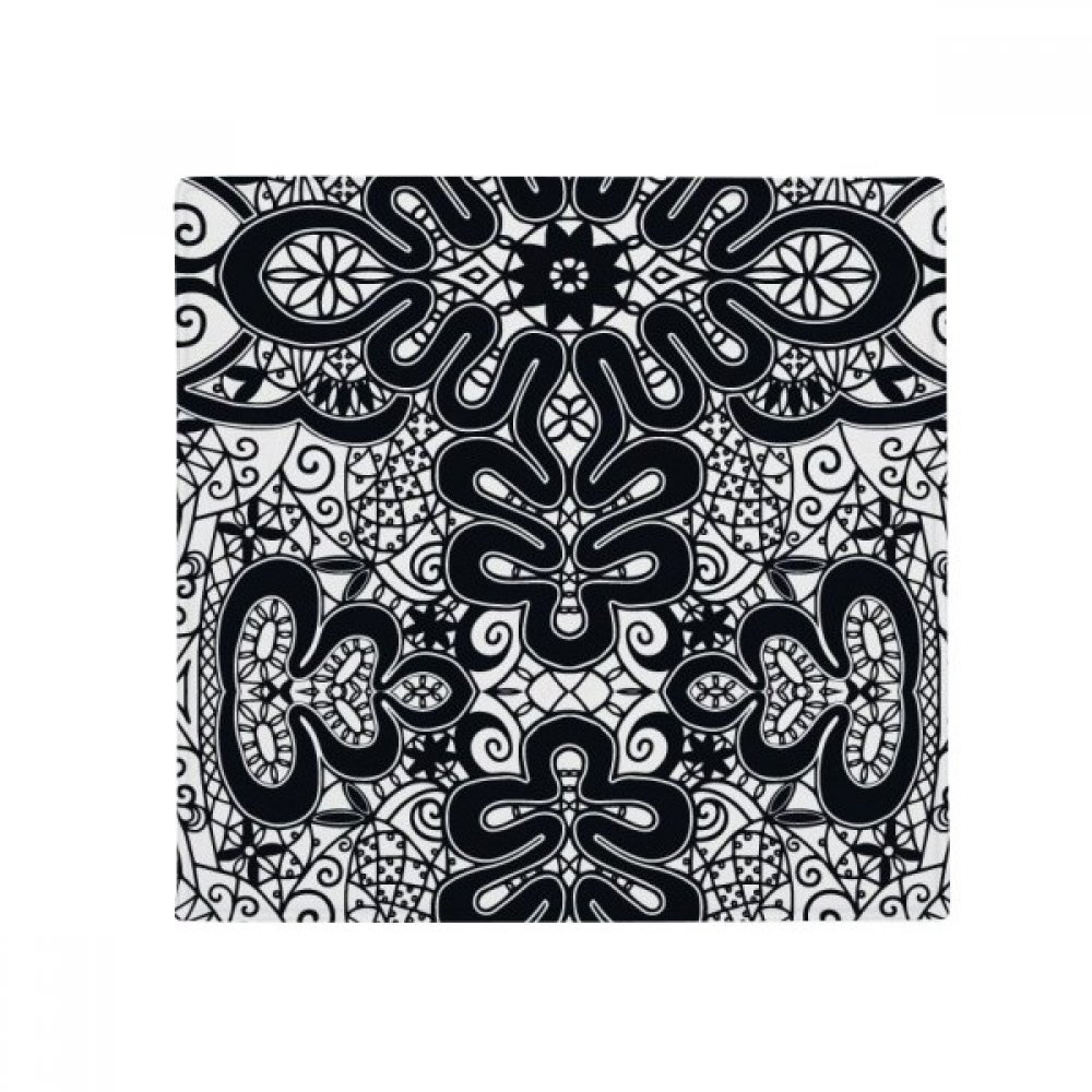 Tapis de sol anti-dérapant rococo 50x50 cm motif noir et blanc pour animaux