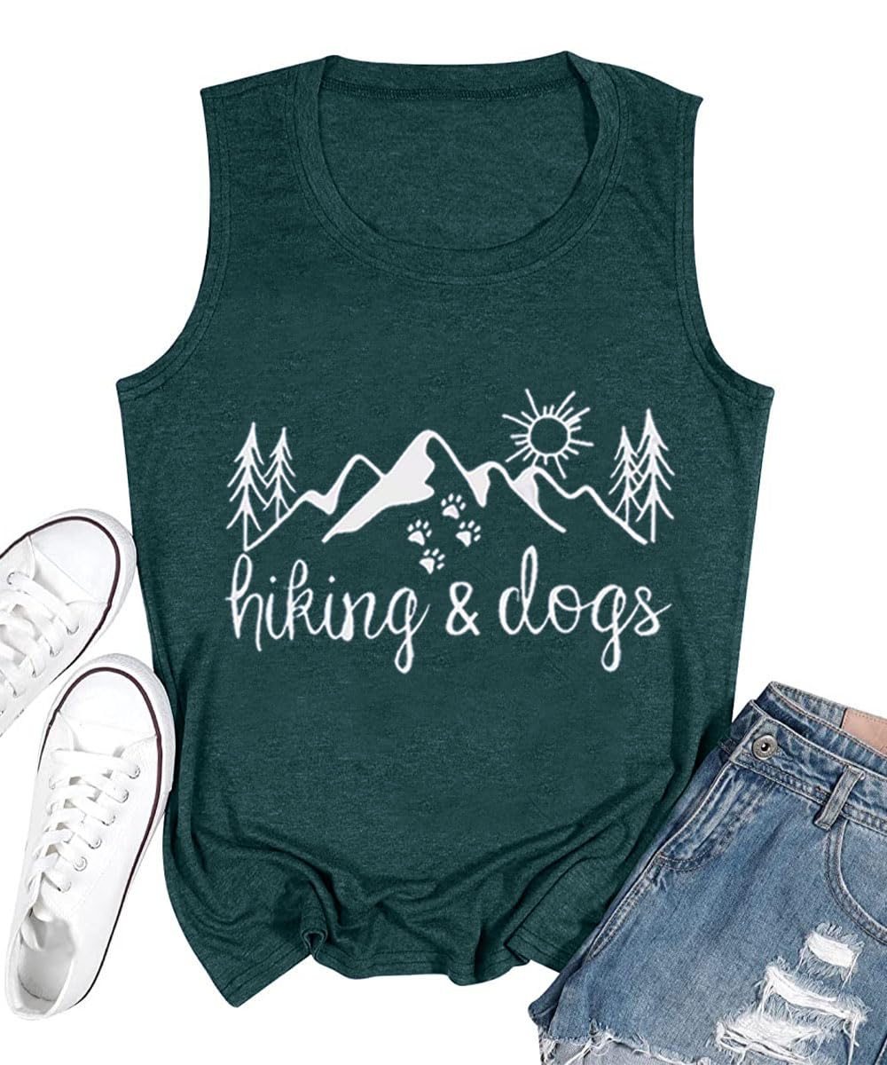 Hiking Mountain Shirts Women Funny Adventure Graphic Tank Top Summer Outdoor Camping Sleeveless Tee