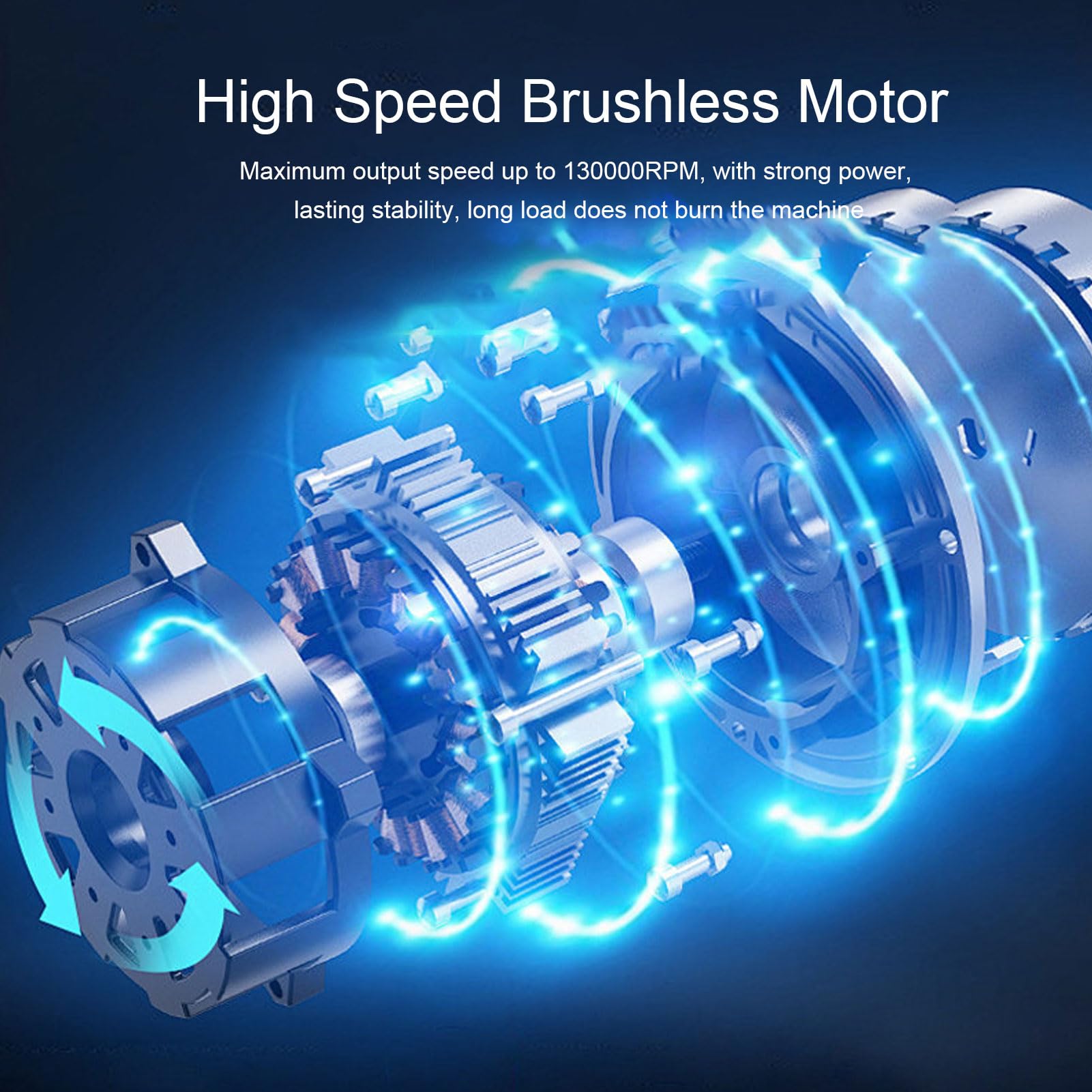 Auto Trockner Gebläse, 130000RPM Gewaltgebläse Jet Fan Trockengebläse mit 52 m/s Luftstrom Handstaubsauger für Autopflege Camping Industriereinigung (EU)