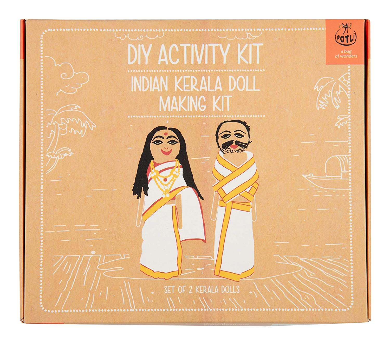 POTLI a bag of wonders DIY Craft kit for Children I Indian Traditional Doll Making Kit I Kerala I Makes 2 Dolls I Art and Craft for Girls and Boys I Birthday Gifts I Age 10 Years + (B07K3YNWZB) Amazon Price History, Amazon Price Tracker