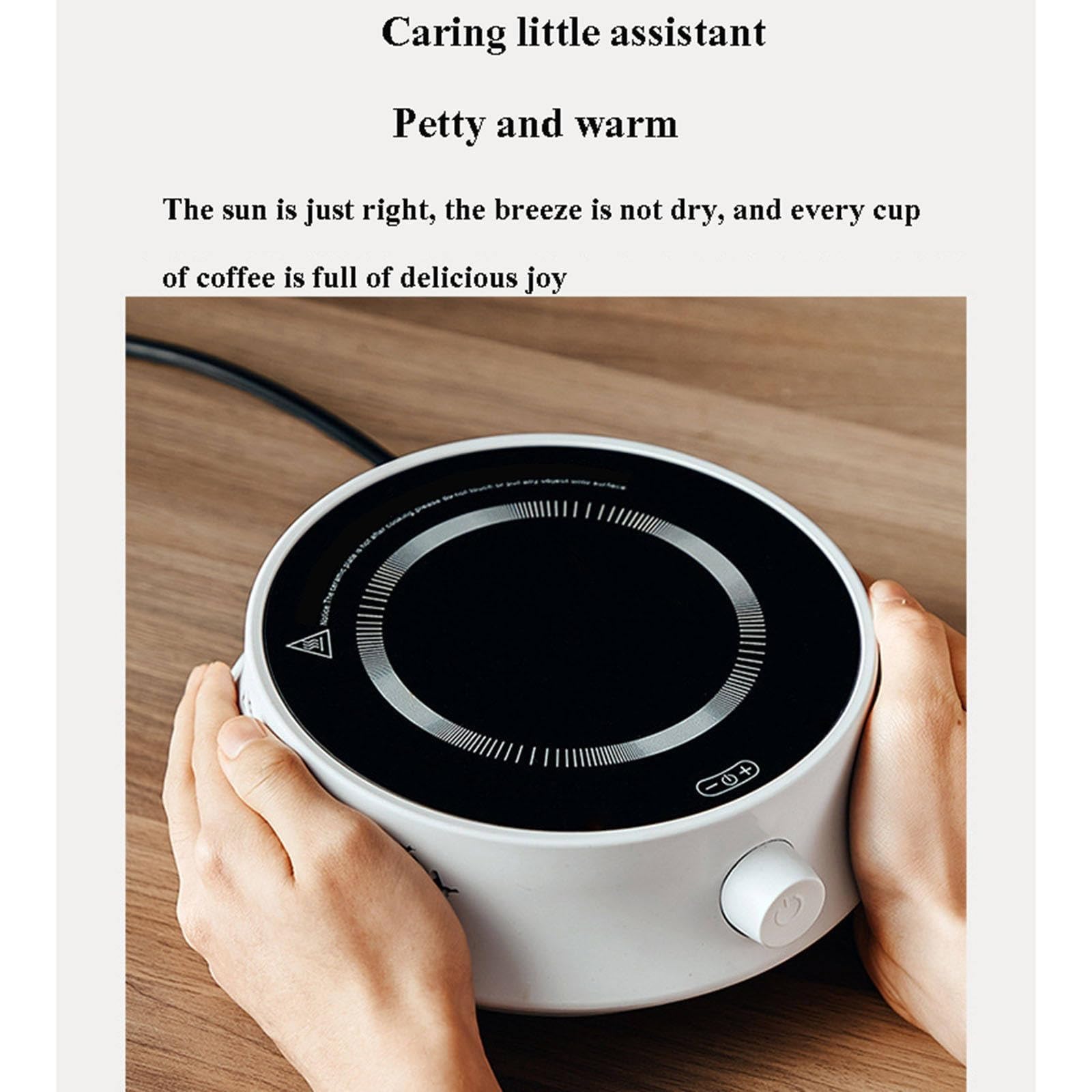 Estufa eléctrica de vitrocerámica Compacto Mini cafetera Tetera con Ventilador silencioso para café y té en casa