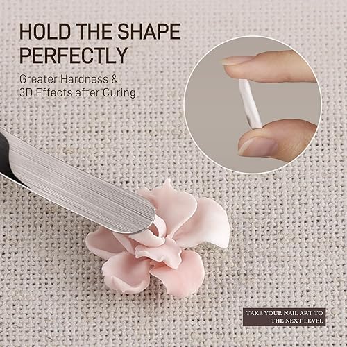 Miniatura 6 de GAOY Gel de escultura 3D blanco para arte de uñas, 0.51 onzas de gel sólido de uñas no pegajoso, duro para tallar moldeo y construir