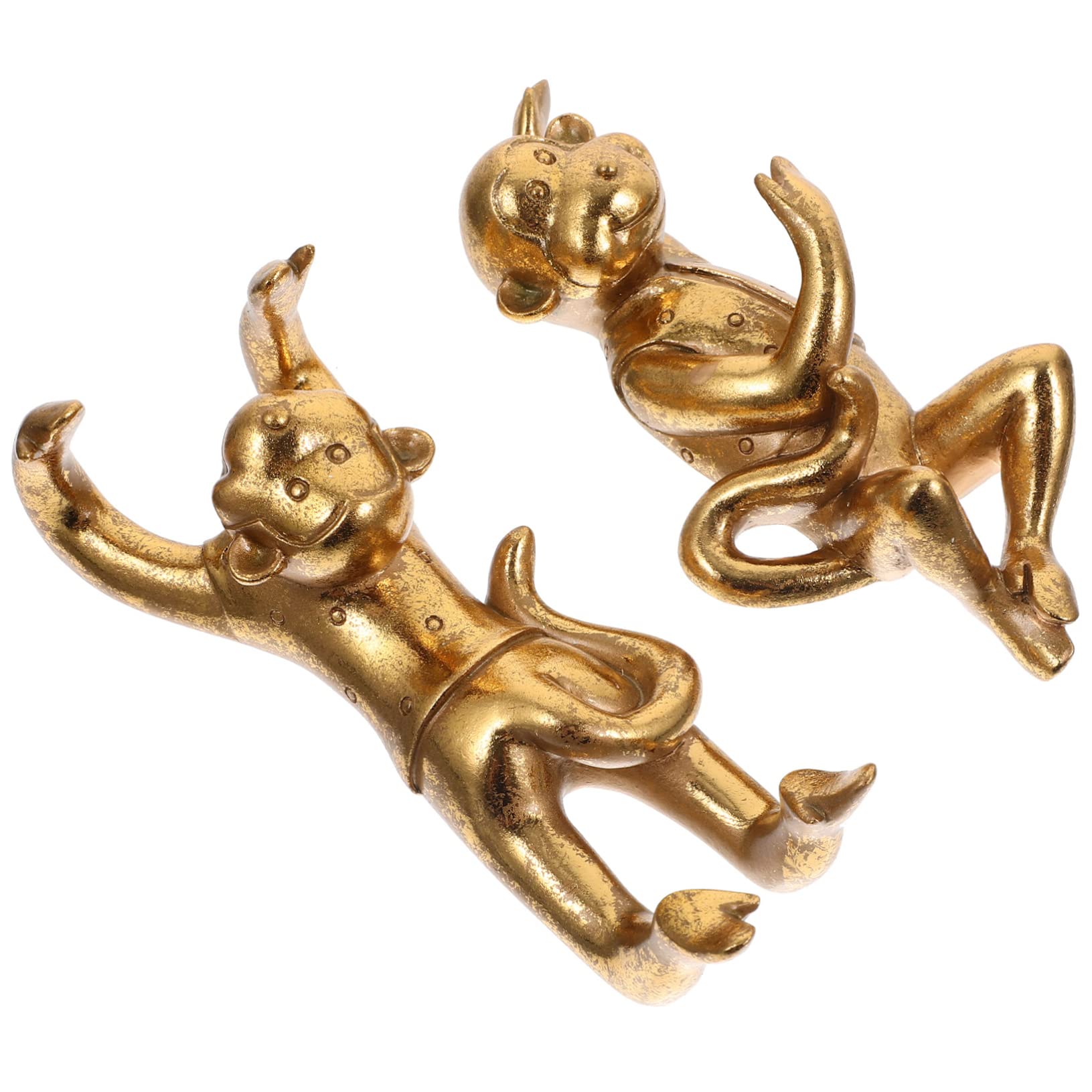IMIKEYA Wandhaken Klebehaken Haken in Kunstharz Dekorativer Tierform 3d Goldener Kreativer und Charmanter Wanddeko für Schlafzimmer