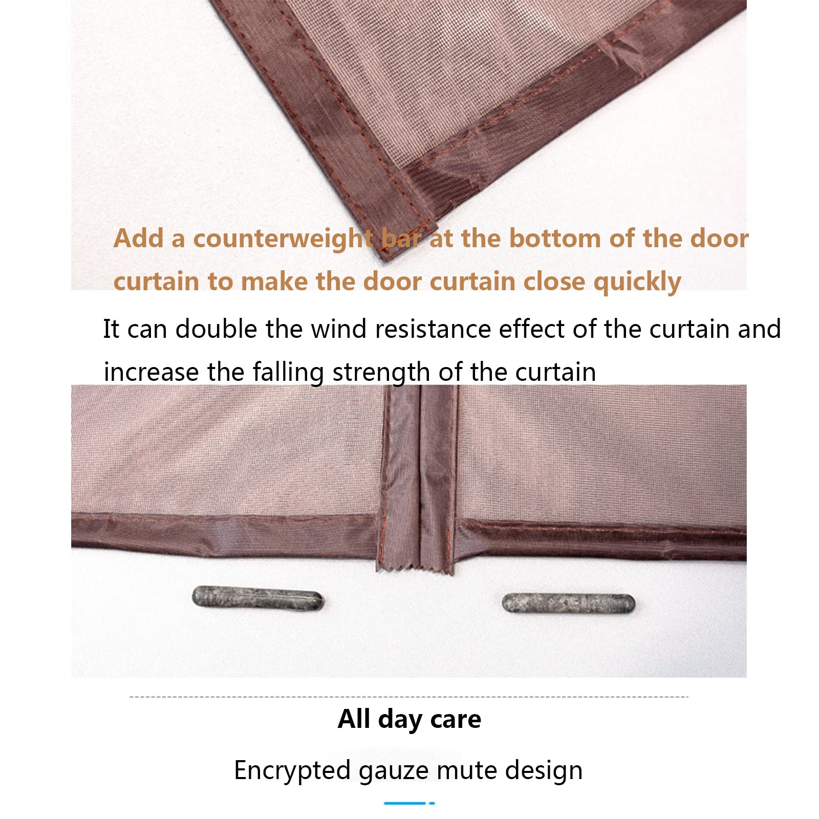 LQX Cortina de Puerta con Mosquitera Magnética, Cortina de Puerta con Mosquitera Magnética, Mosquitera para Mantener Fuera la Puerta sin Perforar el Sello de la Puerta de Arriba a Abajo Automáticament