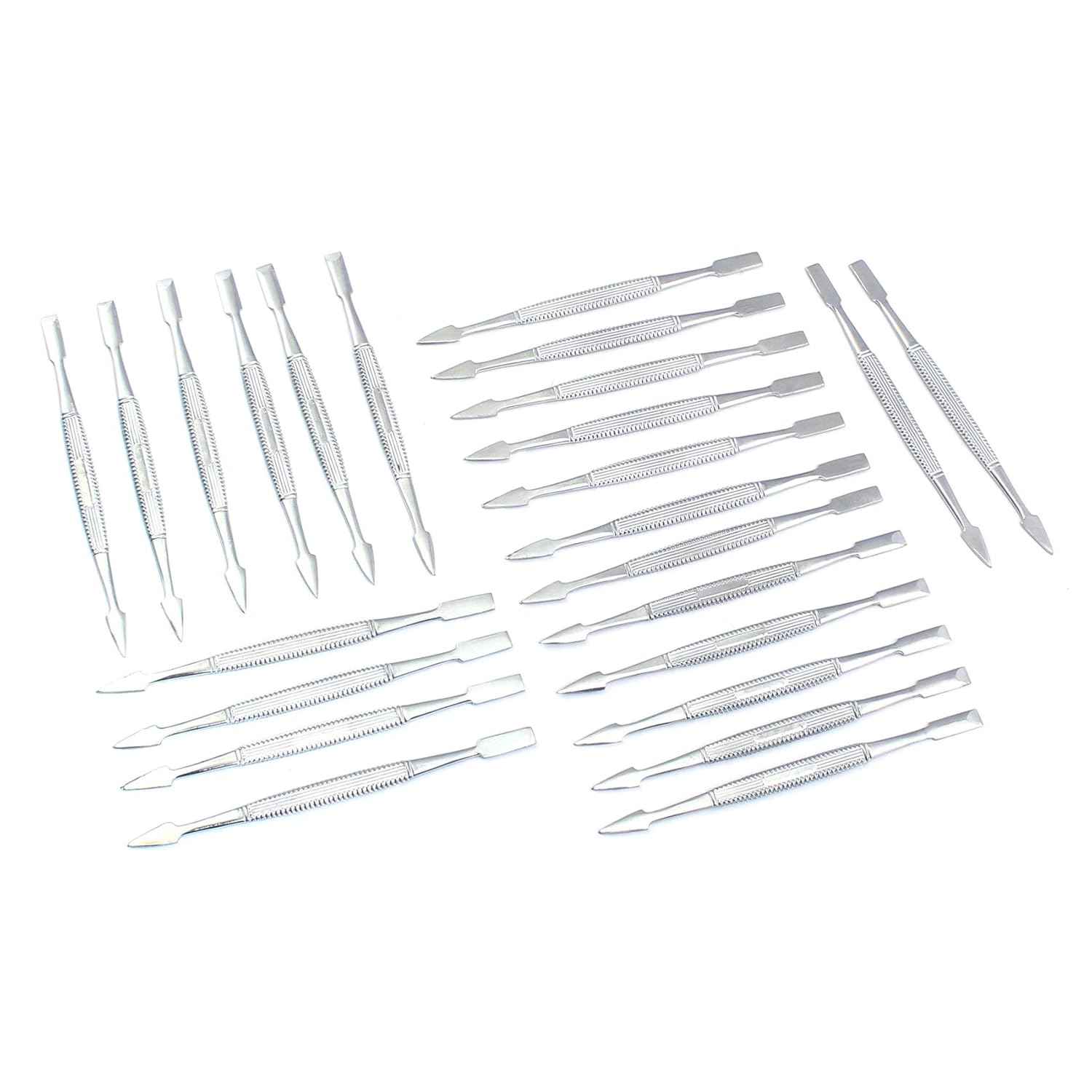 OdontoMed2011® Lot Of 24 Professional Nail Cuticle Pusher Chrome Plated Stainless Steel DM
