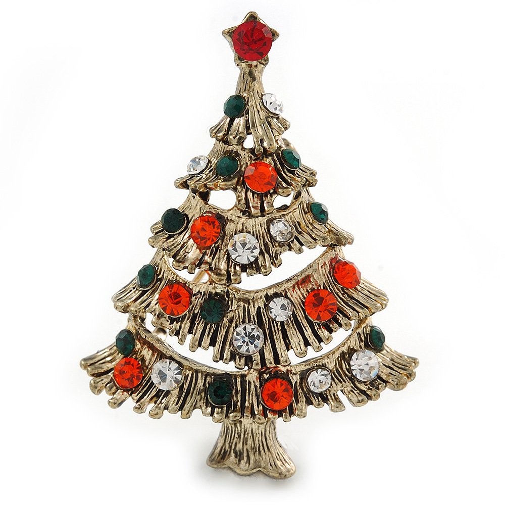 Broche Stylisée En Métal Doré - Dimensions 55x79mm - Référence N°256 - Occasion En L'état
