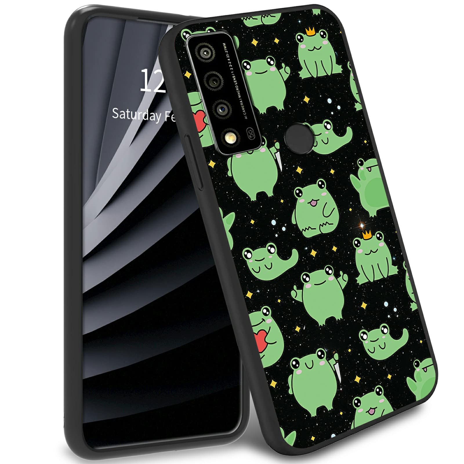 BWEGRHE Slim Case for TCL 30XE / TCL 30V 5G / T781S, for TCL 30 XE TPU Bumper Phone Case with Princess Frog Pattern Designed, Soft Rubber Silicone