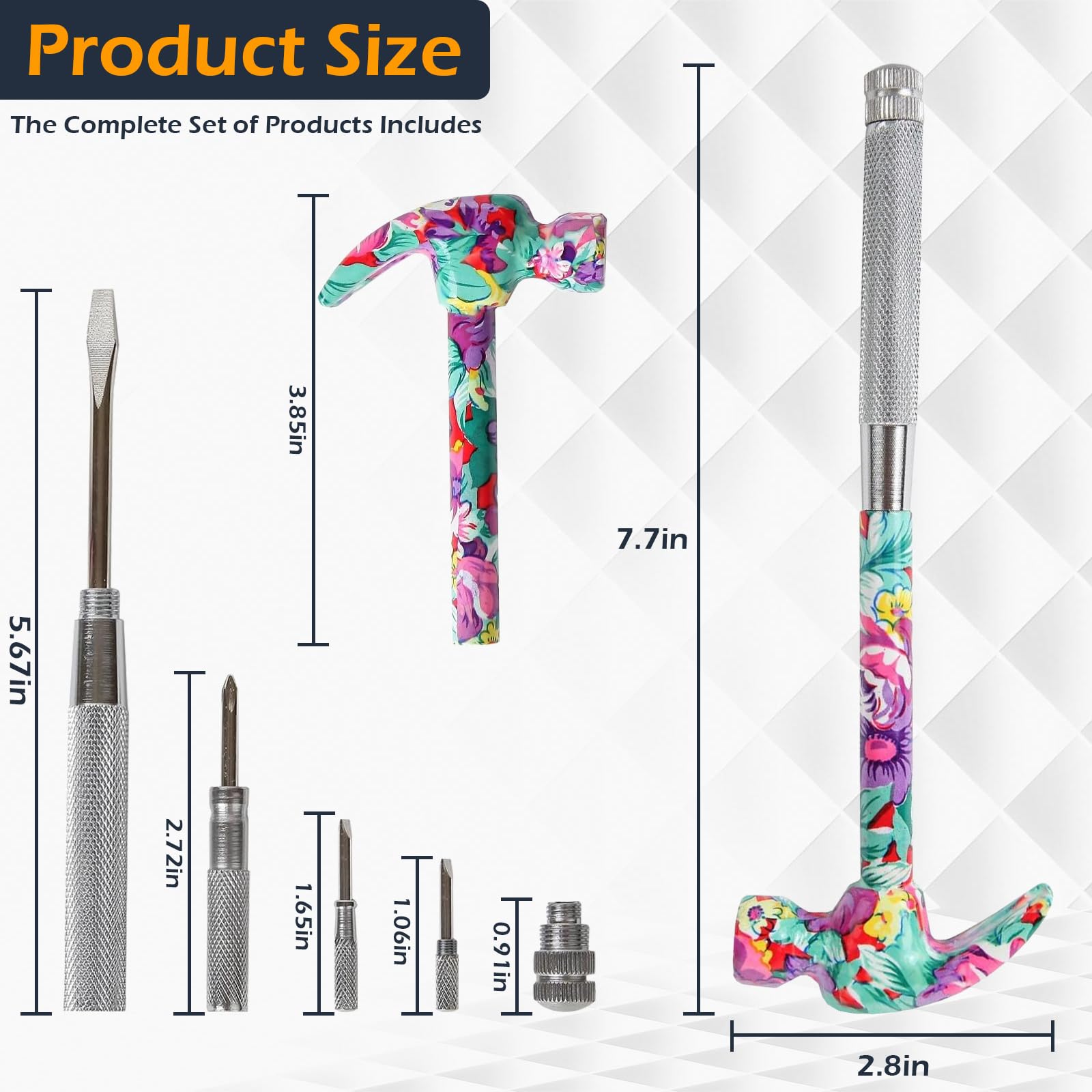 Home-X 6-in-1 Floral Hammer – Multifunctional Hammer with