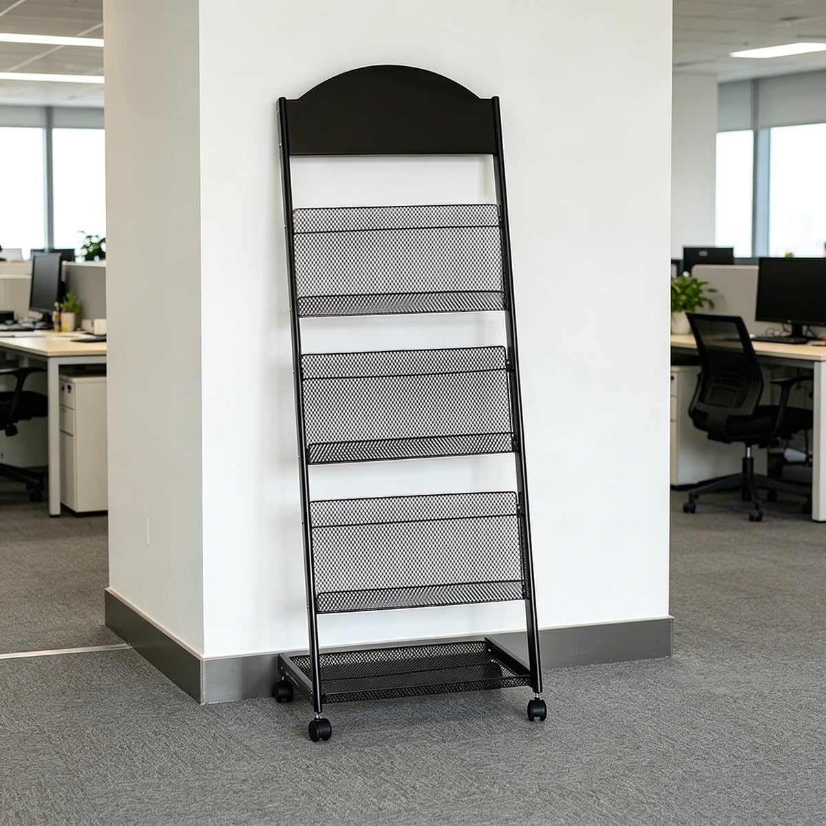 Porte-revues, Porte-revues Sur Pied, Présentoir De Brochures En Maille Métallique(136*48cm/53.5*19in)
