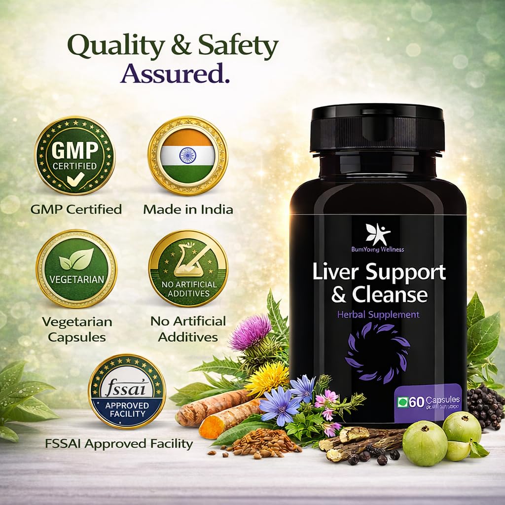 BumYoun Wellness Liver Detox & Cleanse with Milk Thistle Extract 400mg For Natural Protection Against Fatty Liver | Premium Liver Health Formula Supplement 60 veg Capsules — Amazon image 6