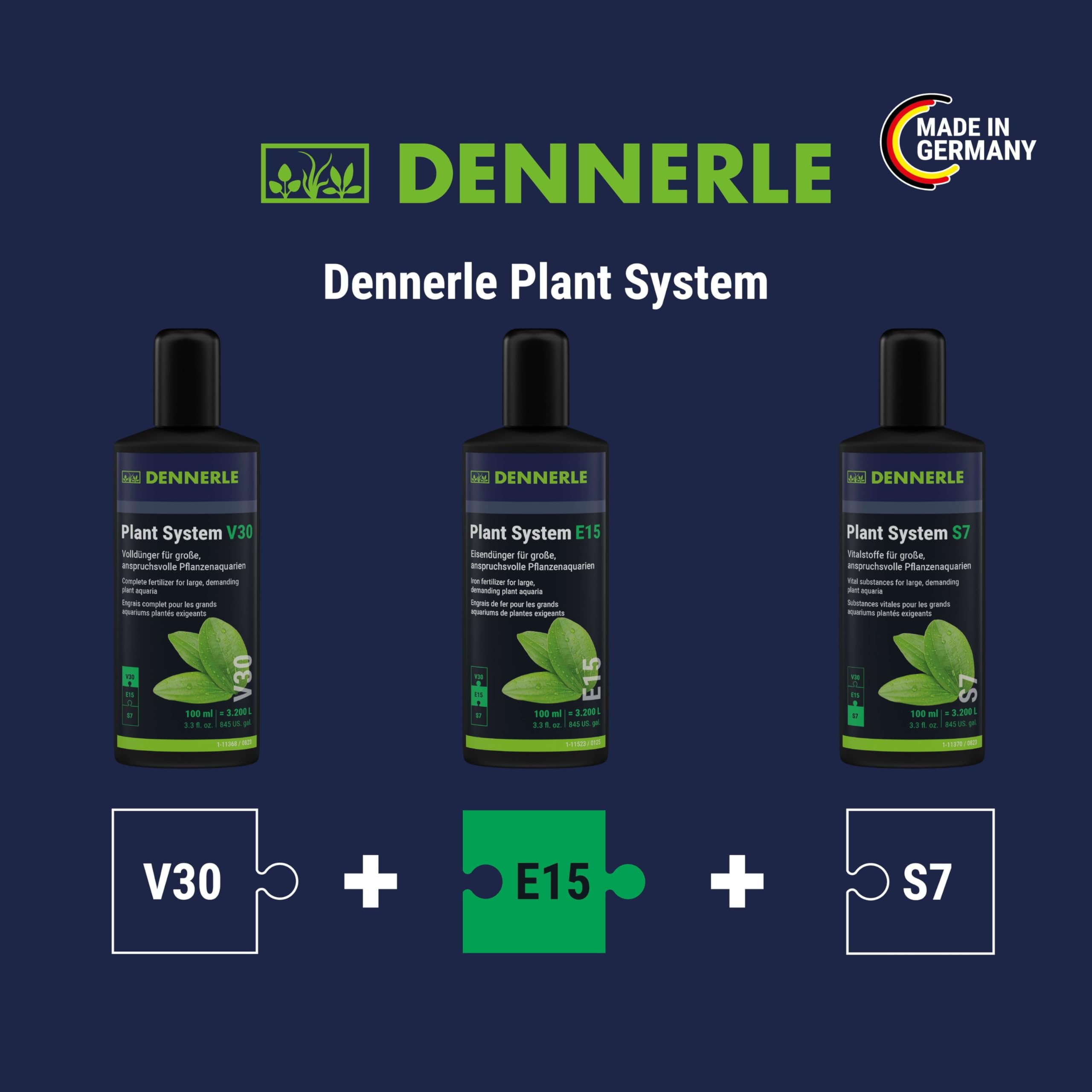 Dennerle Plant System E15, 250 ml - Flüssiger Eisendünger | Für Wasserpflanzen im Aquarium, gezielte Eisenversorgung, 250 ml