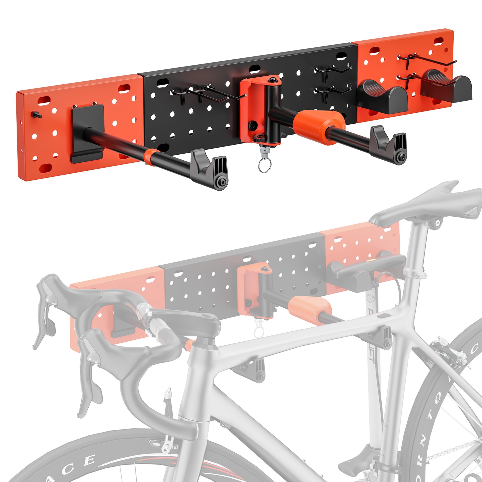 MOSHAY Supporto Da Parete Per Bicicletta, In Alluminio E Legno