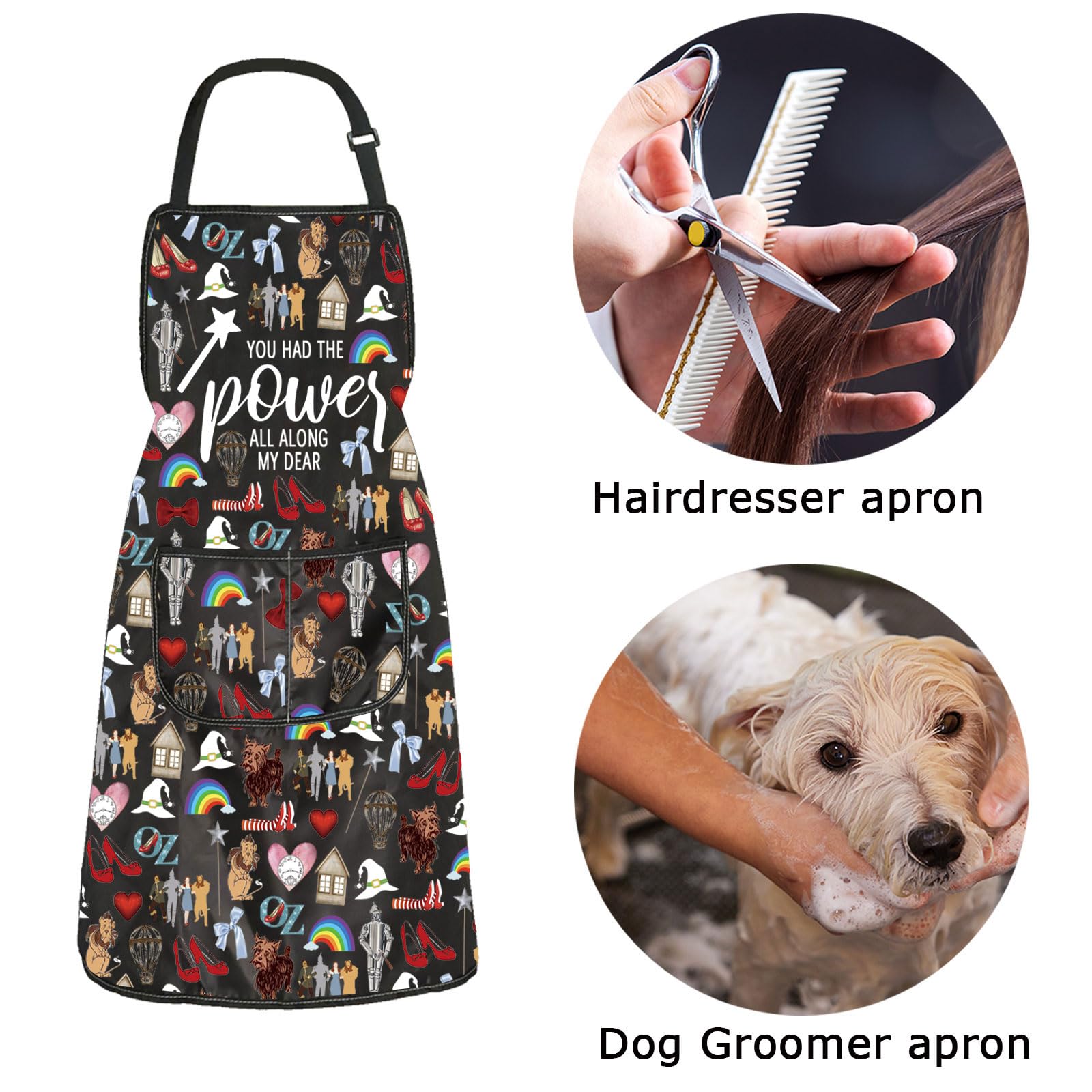 ZJXHPO Wizard TV Show Kitchen Apron You Had The Power All Along My Dear Apron OZ Kitchen Decor Wizard Housewarming Gift (The Power Apron)