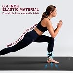 KEEP Extra Thick NBR Yoga Mat for Women & Men, 10mm Thick, 72”x24” Large Exercise Mat with Non-Slip Workout Mat for Yoga, Pilates, Stretching, Meditation – Wide & Cushioned Fitness Mat,Black