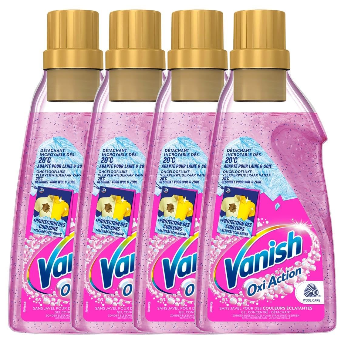 Vanish Oxi Action Fleckenentfernergel, 4 x 1,5 l