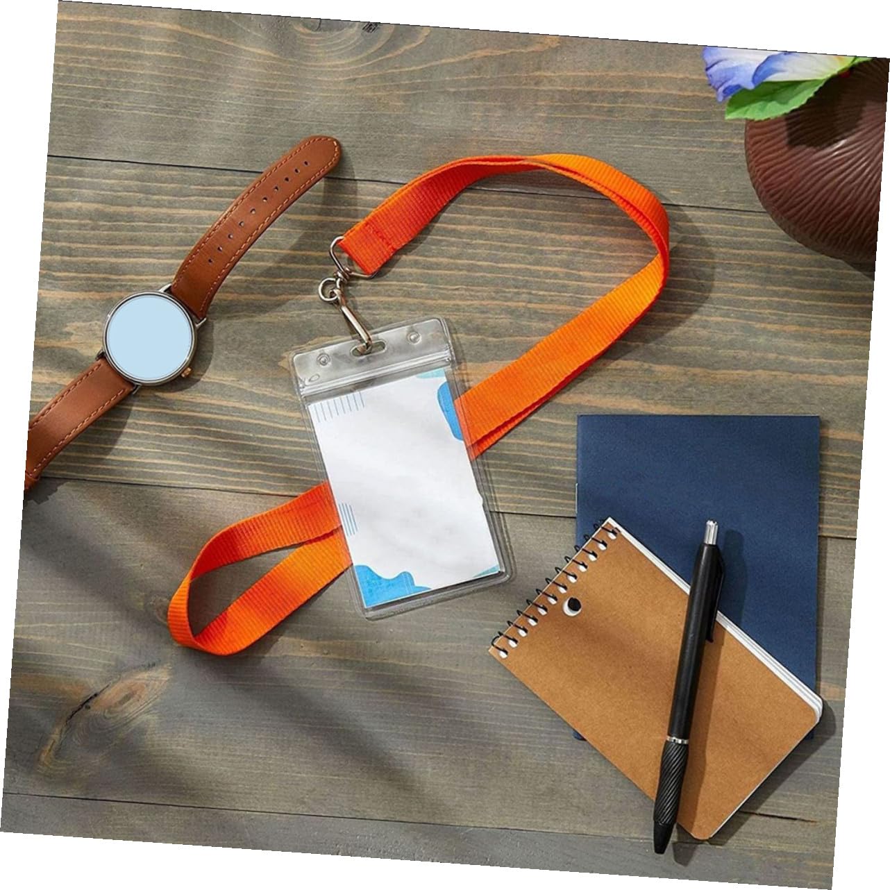 LALAFINA 2sätze Transparentes Kartenetui Mit Lanyard Für Id-karten Teiliges Farben Für Mitarbeiter Studenten Veranstaltungen Und Robust