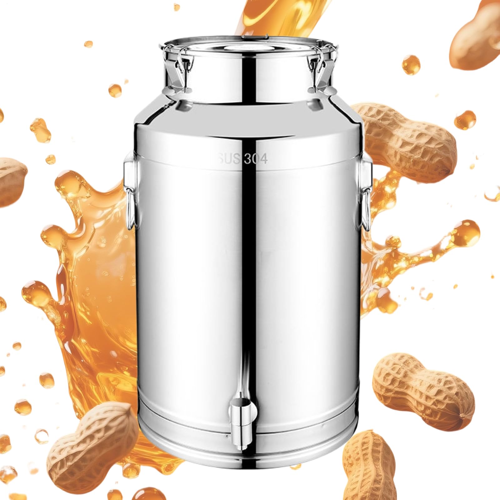 Contenitore Olio Acciaio Inossidabile 5L/9L/14L Utensili Da Cucina In | Contenitore Olio Da Cucina Per Latte Vino Birra Farina Cereali Fagioli Te In Cuc