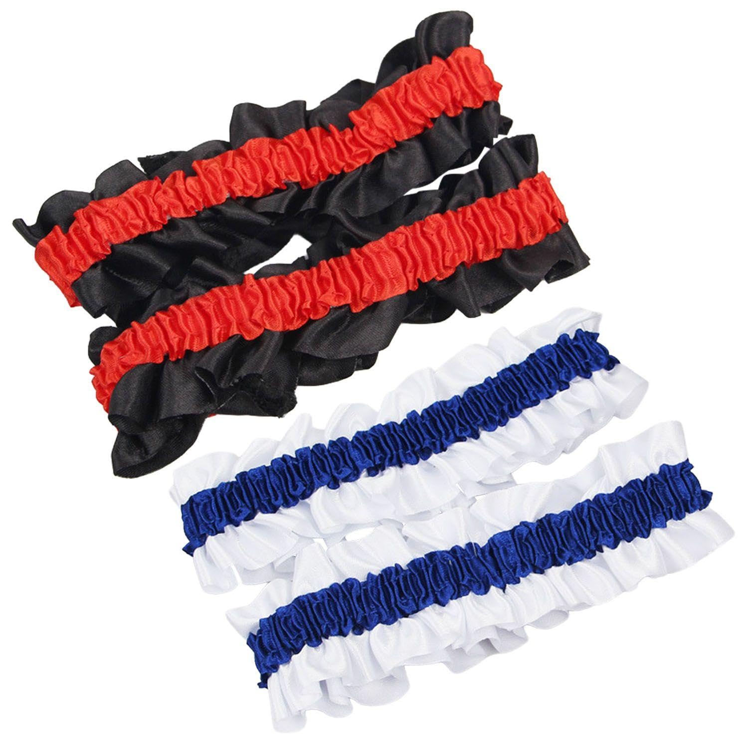 Ushxvg Unisex Red Border On Black Background 2 Pairs Of Wedding Lace Socks, Elastic Upper Arm Cuffs, Fashion Dress-Up Accessories, Suitable For Weddings, Parties, Daily Wear And Other Scenes.