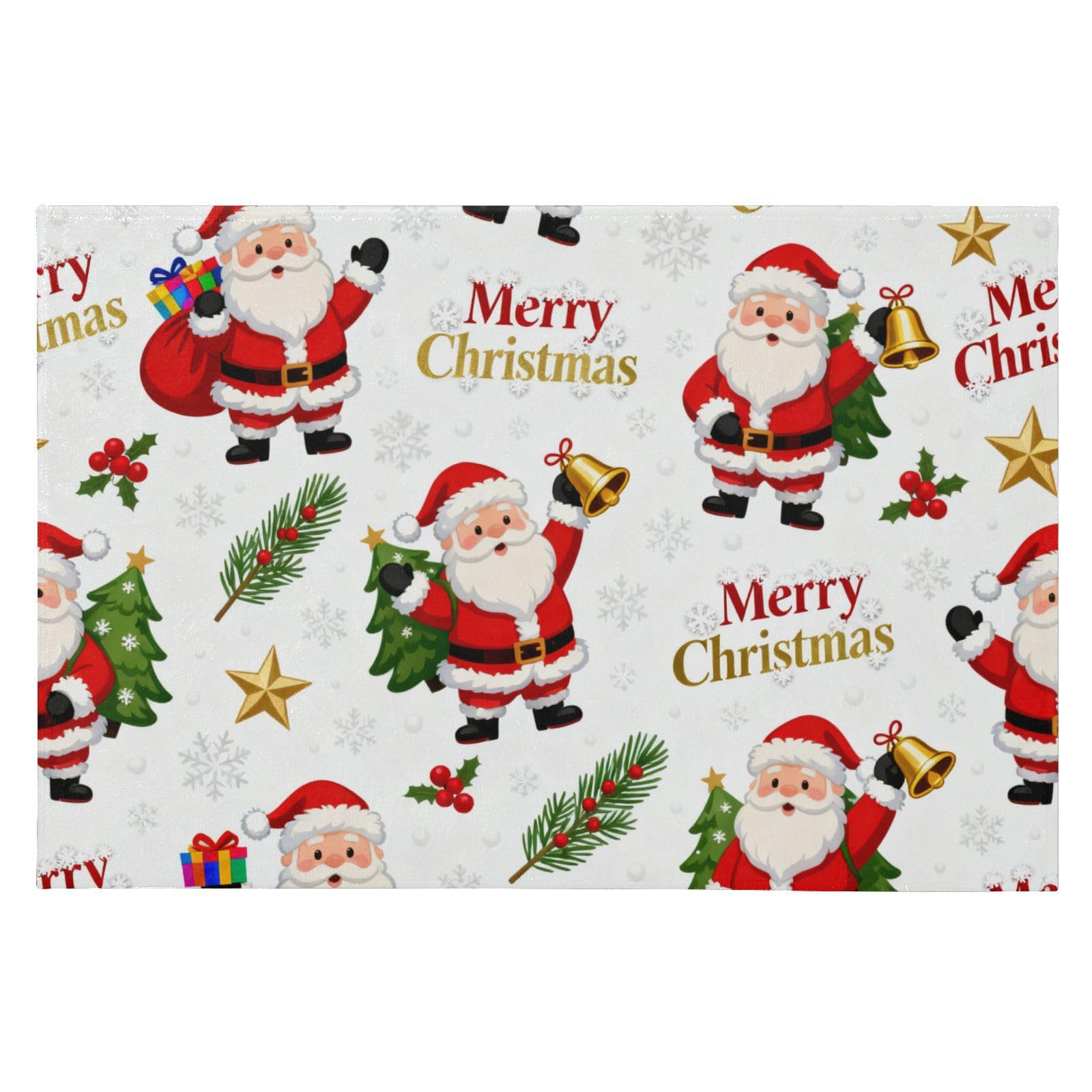 Tapis de salon Père Noël 61 x 91,4 cm lavable machine
