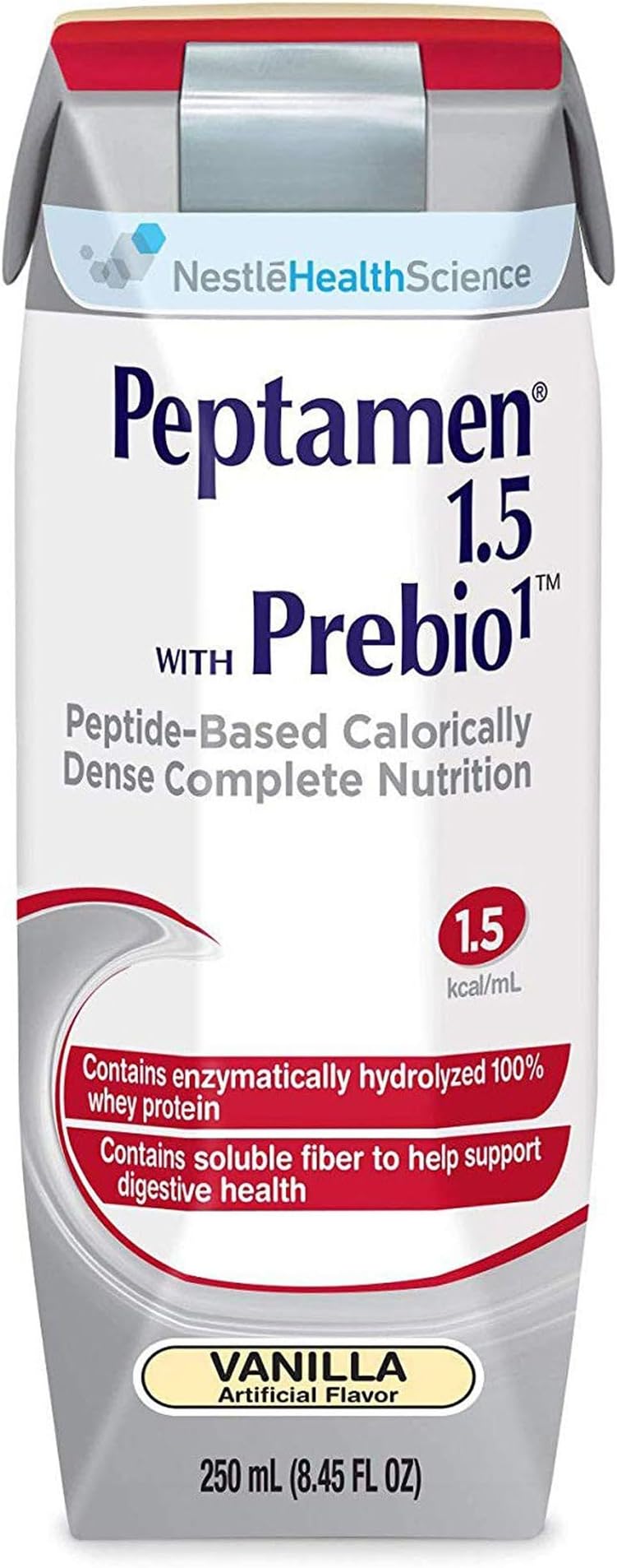 Nestle Peptamen Oral Supplement Vanilla 250 mL Carton 24 Ct | Oral Supplement,Adult,250 mL,Carton,Vanilla Flavor,Protein