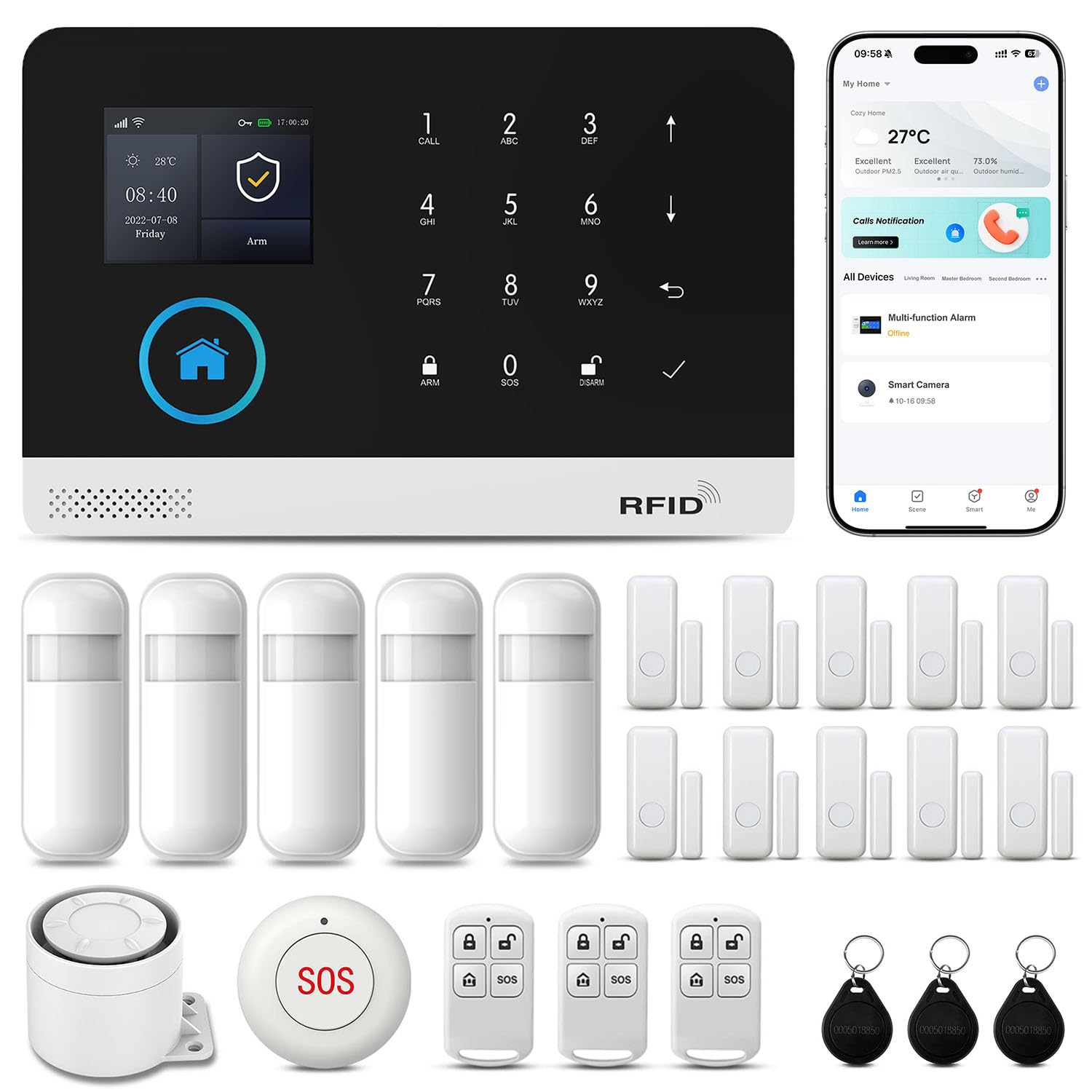 PGST Home Security System - Wireless Alarm -12