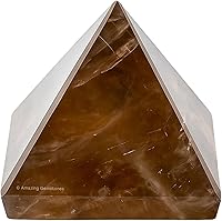 Vista 66 de Cristales curativos de pirámide de labradorita de Amazing Gemstone - Figurina de gran pirámide de 1" de piedra natural para meditación, Reiki