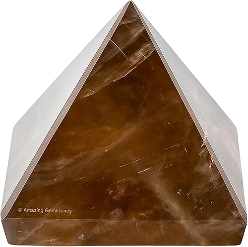 Miniatura 64 de Amazing Gemstone Piedras curativas de cristal de pirámide de cuarzo transparente, gran figura piramidal de 1 pulgada de pirámide de piedra natural