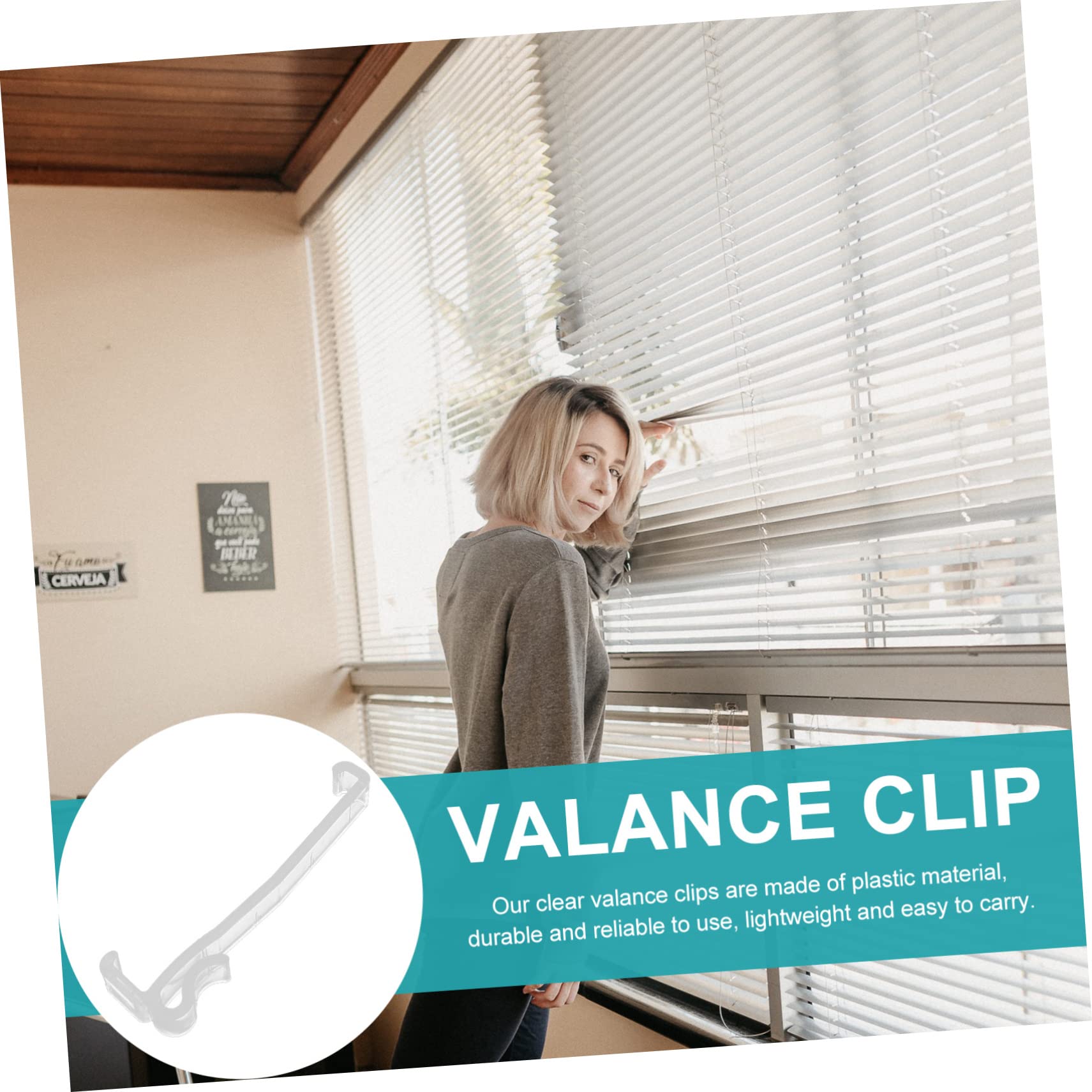 Clip Trasparenti Per Mantovana 6,3 Cm – Ferma Tende Invisibili In Plastica, Confezione Da 10 Pezzi - 3