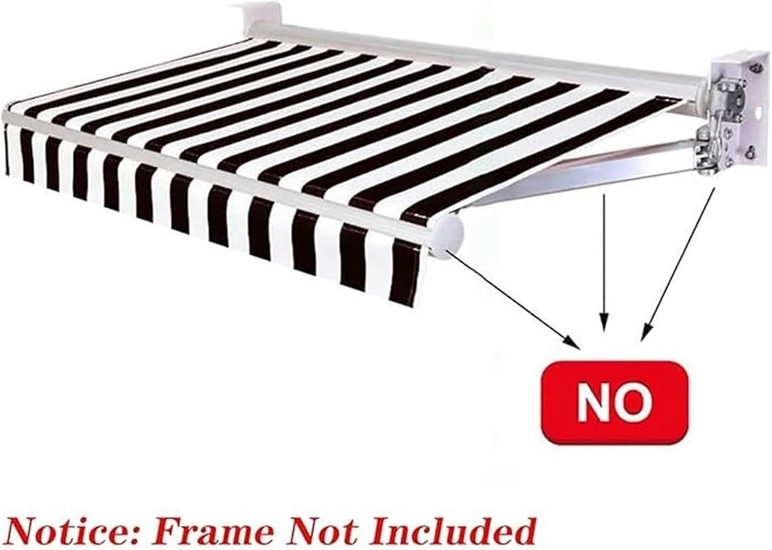 AMNOOL Awning Replacement Fabric Top Cover Retractable Outdoor Sunshade Cover Replacement Sunshade Canopy Cloth for Windows, Patio, Yard, Garden, Balcony-1, 11x8ft