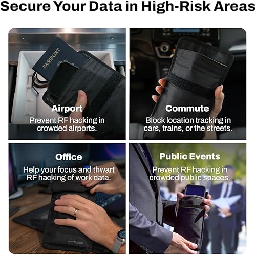 Miniatura 3 de DefenderShield Bolsa Faraday para teléfono celular y escudo de ataque EMP, bolsa completa de protección de datos y privacidad de bloqueo de señal