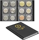 Uncle Paul Coin Album Coin Holder Coin Collection Book for Half Dollar/Small Dollar/50 Pence/Two pounds 60 Pockets
