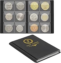 Uncle Paul Coin Album Coin Holder Coin Collection Book for Half Dollar/Small Dollar/50 Pence/Two pounds 60 Pockets