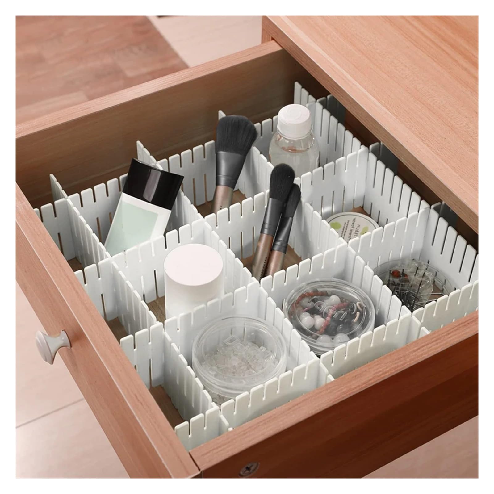 Cajas Organizadoras Cajones 8/4Pcs Drawer Dividers Adjustable Organizer for Socks Underwear Makeup Can Help Tidy Kitchen Bedroom(Pink 8 pieces)