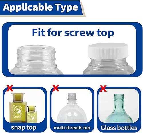 Miniatura 3 de 6 tapas para botellas de agua de 2.087 in, tapas de jarra de agua con tapa de rosca para jarras de 3 o 5 galones
