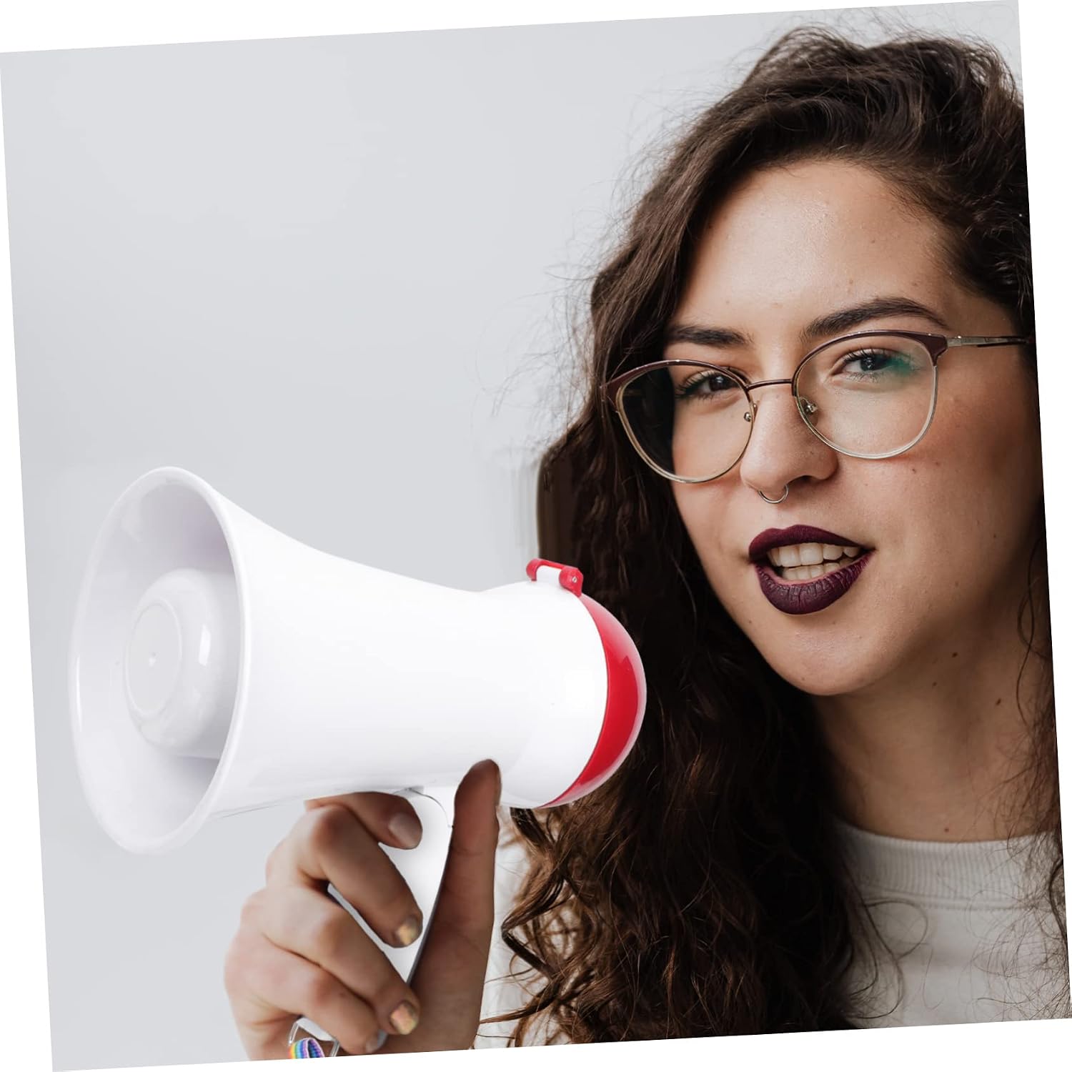 POPETPOP Portable Handheld Megaphone Speaker Volume Control Lightweight Plastic Voice Amplifier for Outdoor Activities Emergency Response and Sports Events