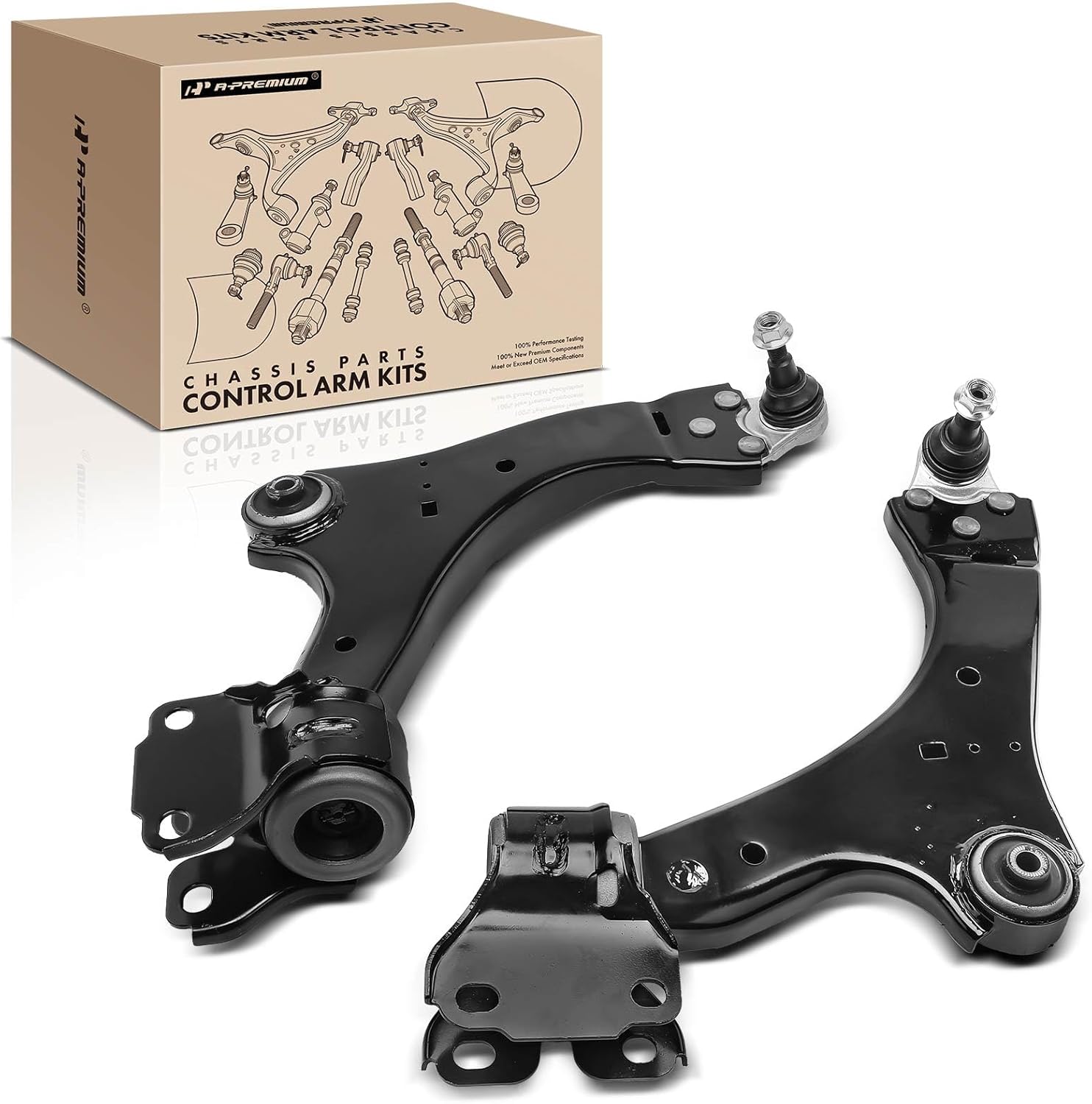 A-Premium 2 x Front Lower Control Arm with Ball Joint & Bushing, Compatible with Land Rover LR2 2008-2015