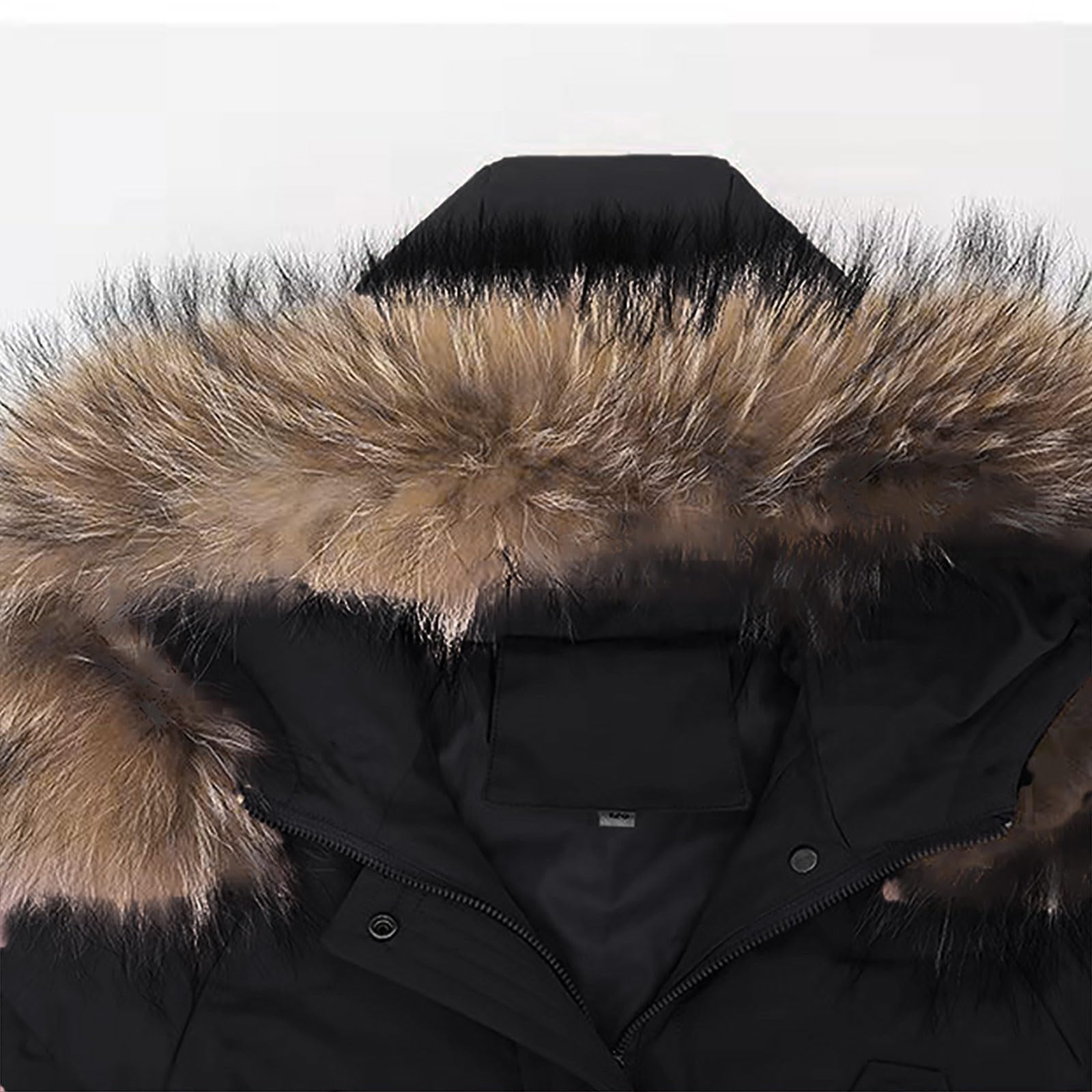 duxyoz Manteau d'hiver épais et chaud pour enfants - Parka solide et légère - Rembourrée - Avec capuche en fausse fourrure - Manches longues - Coupe-vent - Thermique - Matelassé - 10-15 ans