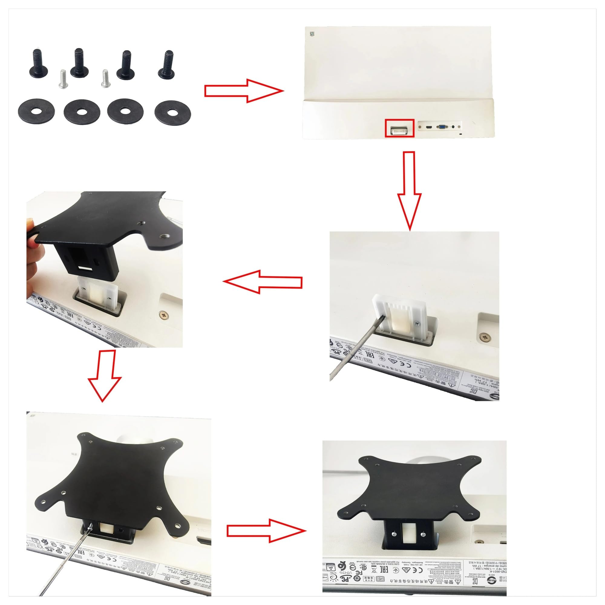 Adaptador De Montaje VESA, Compatible Con HP, 25 "27" Pulgadas 25er 25es 27er 27es 27ea Soporte De Monitor IPS Se Monta En Accesorios De Soporte De Brazo/escritorio