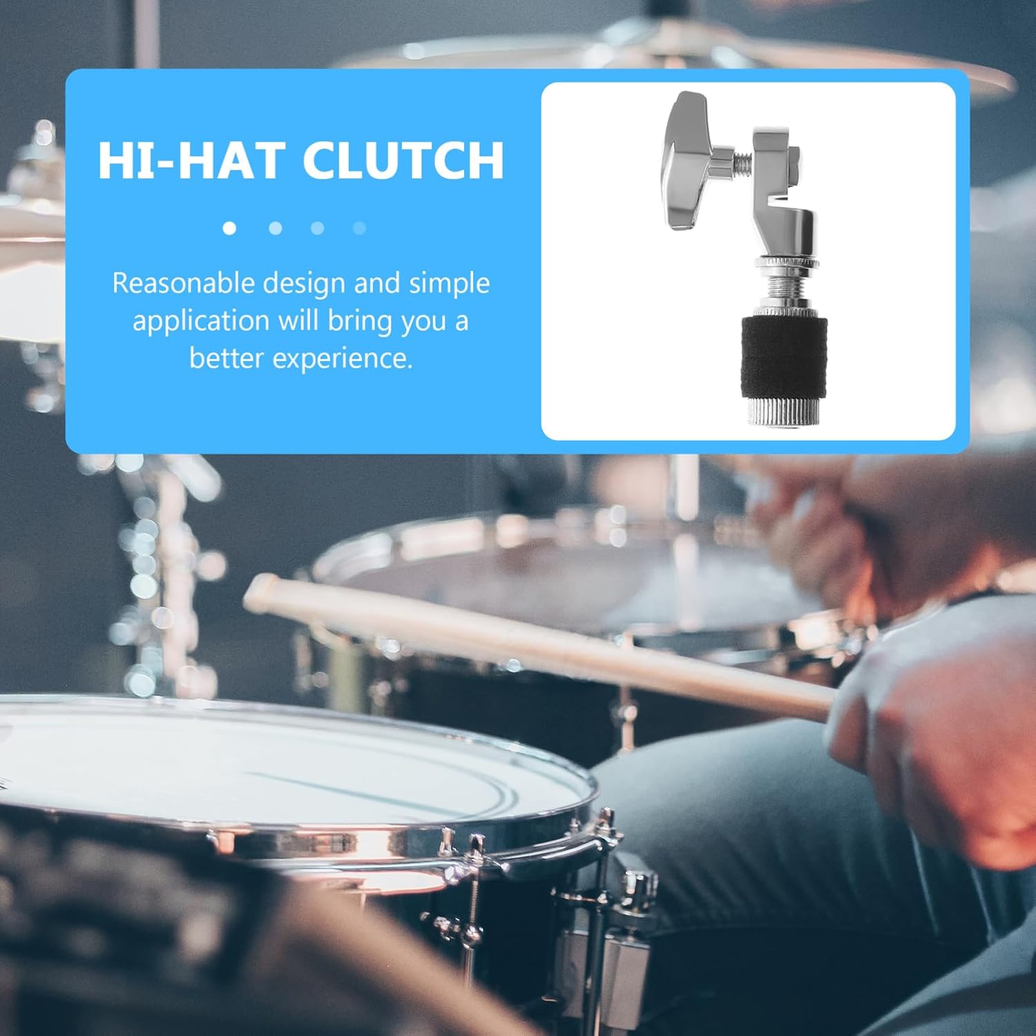 Metal Hi-hat Clutch for Drum Cymbal Stand, Adjustable Nut