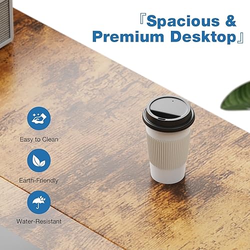 Miniatura 7 de OLIXIS Escritorio para computadora con cajones de 40 pulgadas, oficina, espacios pequeños, escritura, simple, moderno, trabajo, PC, escritorio de