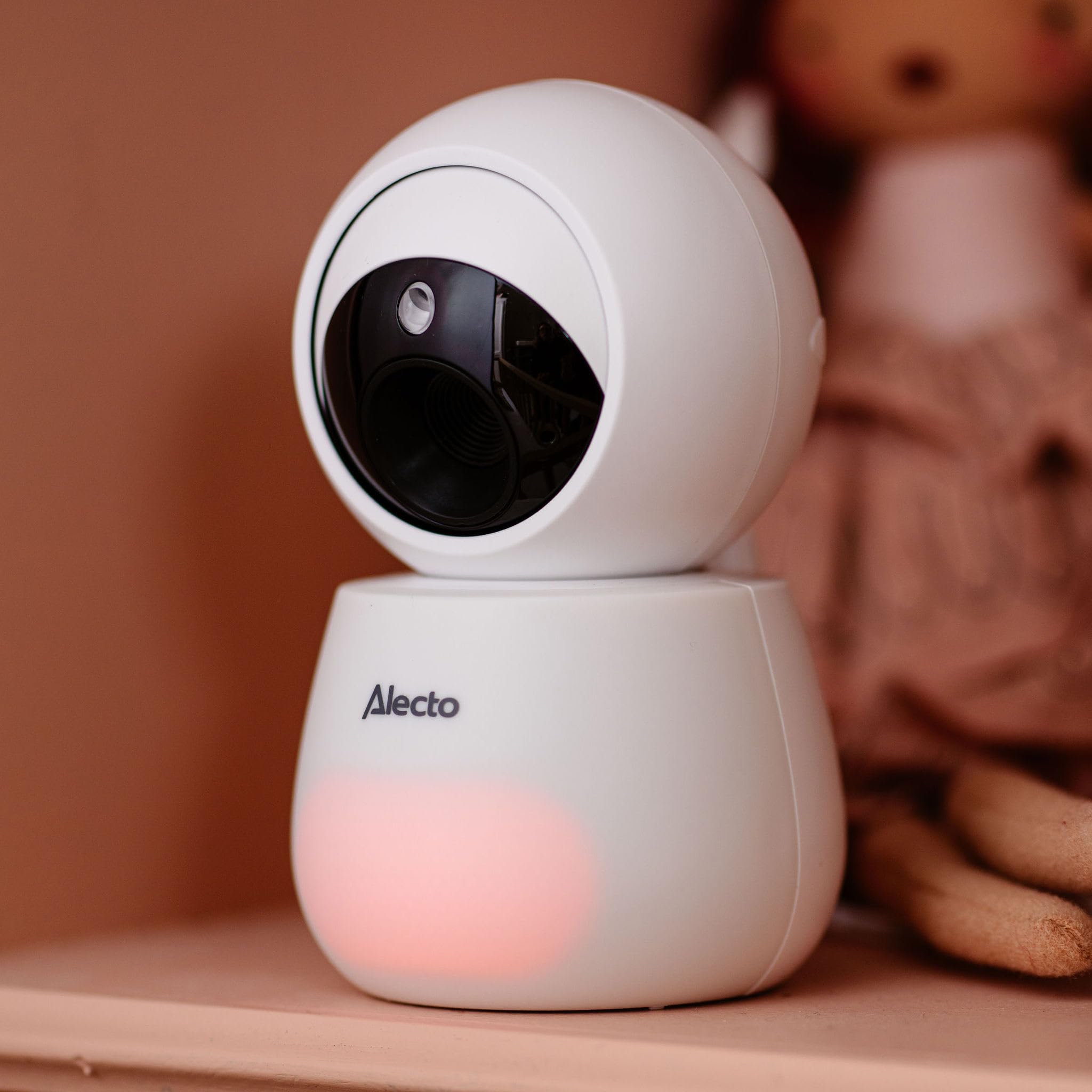 Alecto DVM2043 - elektroniczna niania z kamerą, dużym kolorowym wyświetlaczem 4,3" i lampką nocną - zdalnie sterowana - biała