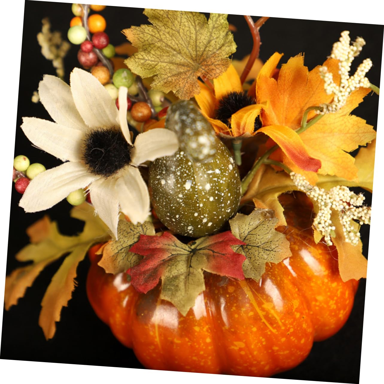 ABOOFAN Set Di 5 Zucche Artificiali Con Paillettes Elegante Decorazione Autunnale Per La Casa Feste Ringraziamento Zucche Decorative Per La Tavola