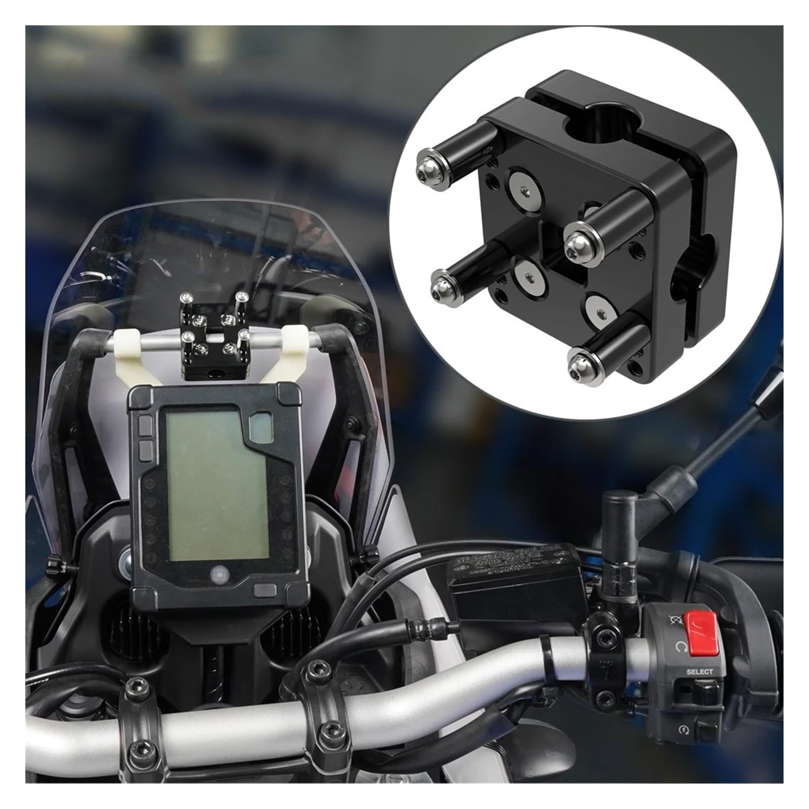 Soporte para Teléfono GPS Navegador Motocicleta GPS R12, Abrazadera Barra 12mm Soportes Amperios para para Tuareg 660, 2014, 2015, 2016, 2017, 2018, 2019, 2020, 2021, 2022 Navegación Soporte