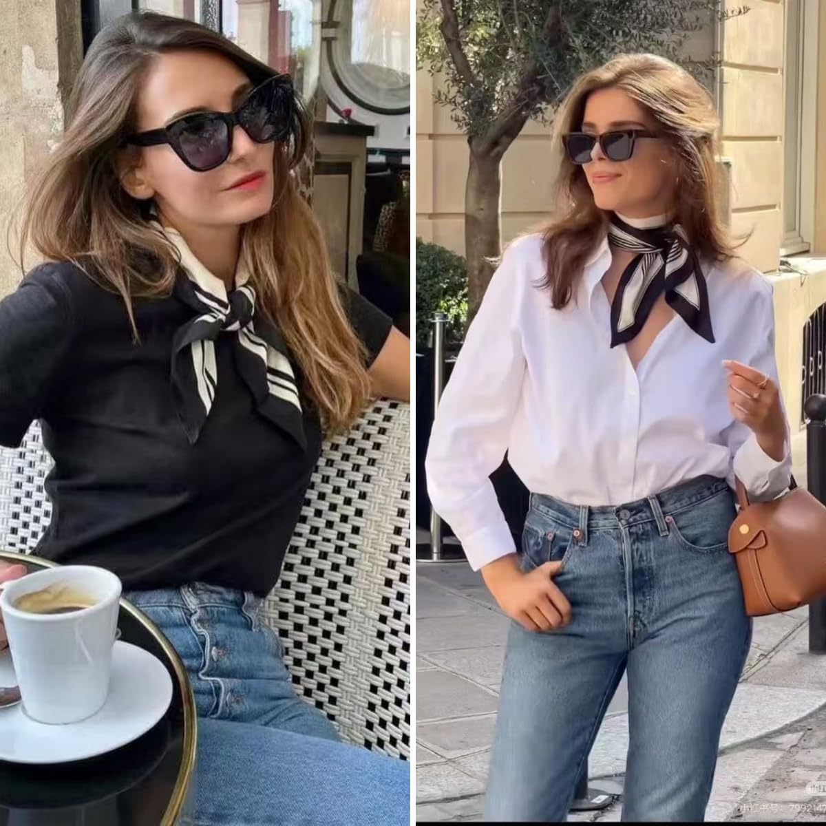 Neck Scarf For Women Silky 21" Square Head Scarves Wraps Hair Bandanas Scarfs Fashion Handbag Accessories lightweight - Image 7