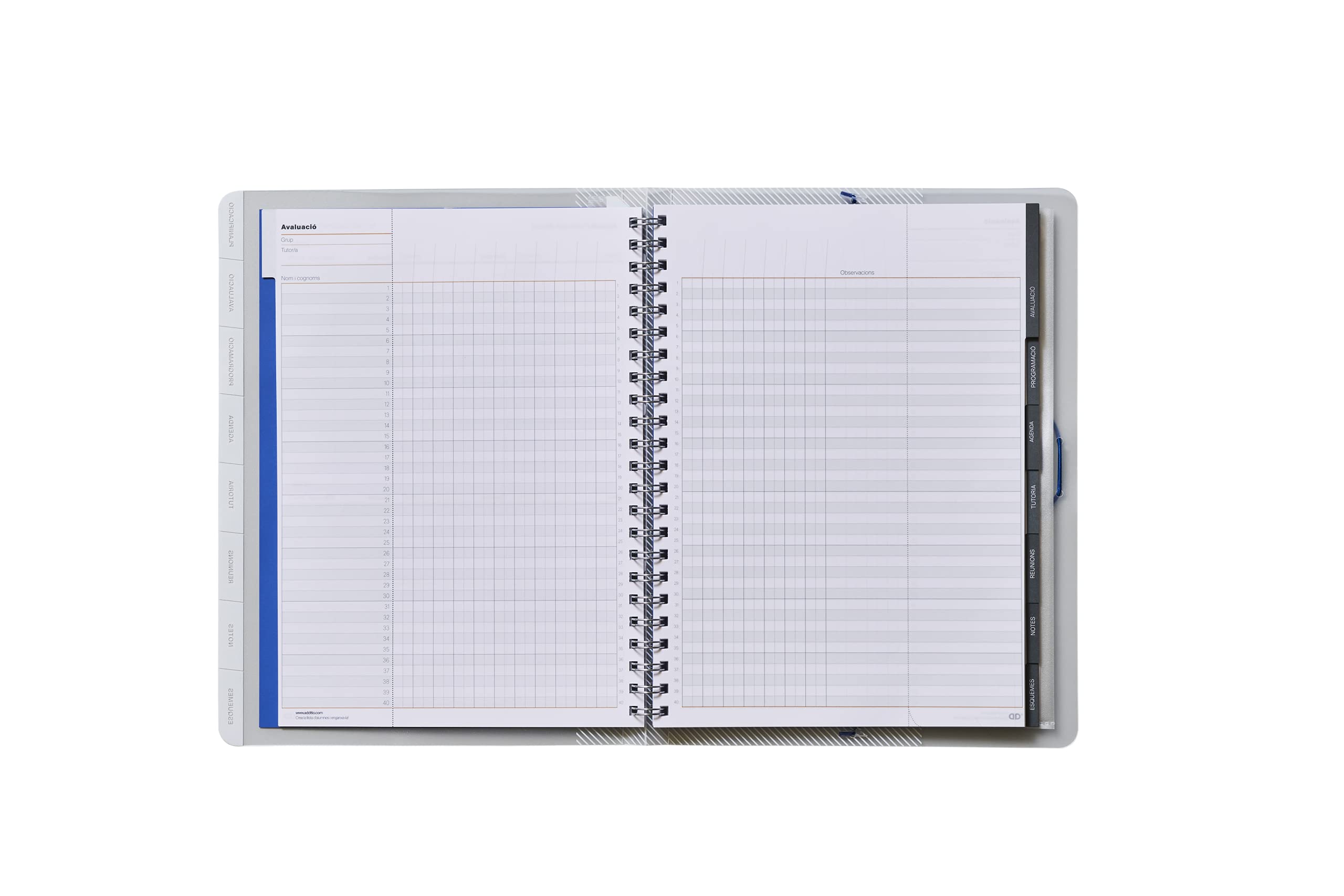 ADDITIO - Carpeta Global para el profesorado | Evaluación | Agenda | Tutoría | Reuniones | Tamaño 24 x 32 cm. | Catalán | Lila