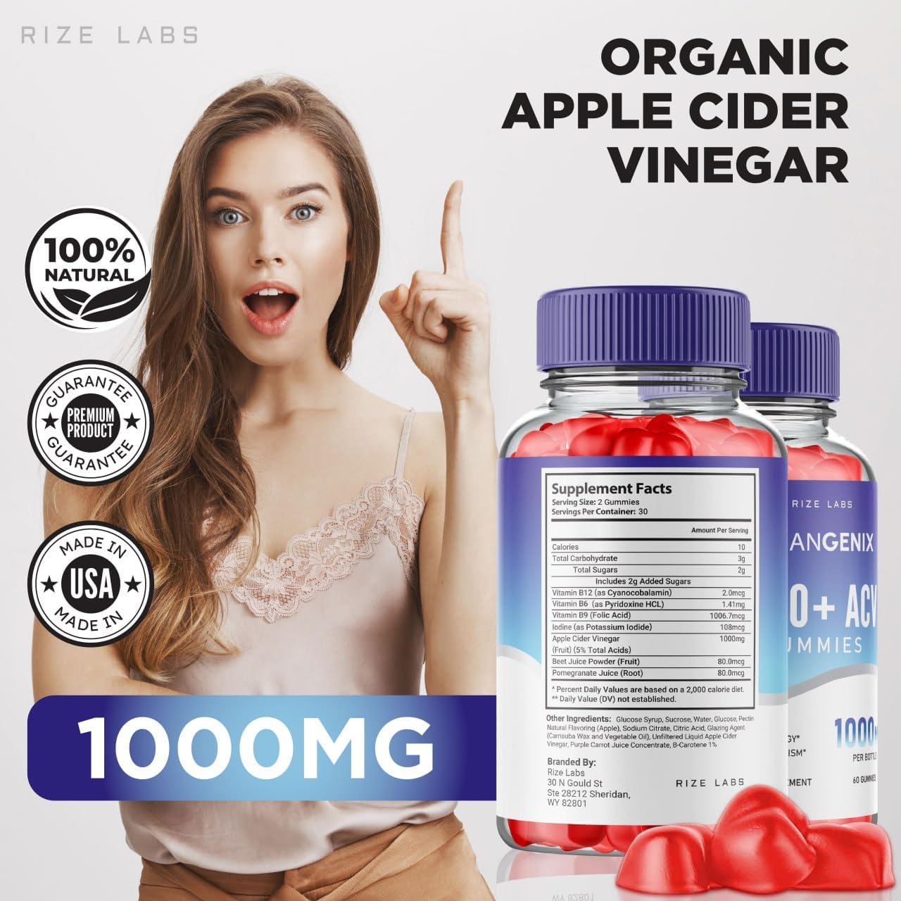 rize labs (Pack of 2 Leangenix Keto+ACV Gummies for Advanced Weight Loss, to Burn Fat and Use as Main Source of Energy, Gomitas, Supplement Review (120 Gummies)